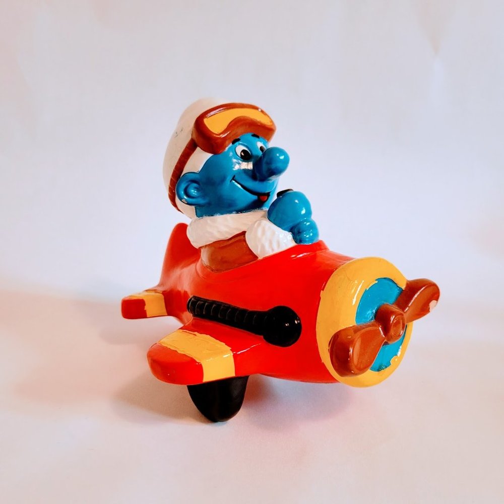 Vintage 1980's Smurf Piggy Bank.